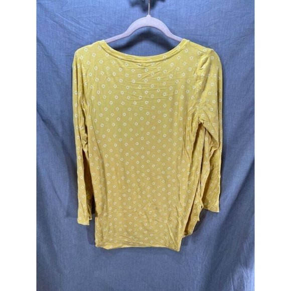 Old Navy Shirt Womens Small Yellow Polka‎ Dot Long Sleeve Pullover Top Ladies. - Picture 5 of 8